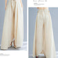Pleated Heavy-Duty Pleated Wide-Leg Pants High-Waisted Plus-Size Straight-Leg Pants Summer Loose Slimming Casual Pants Women's Long Pants