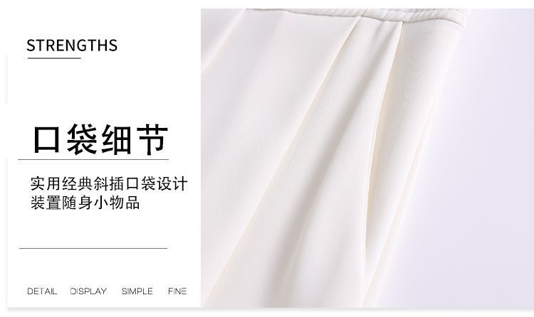 2025 Summer New High-Waisted Straight Wide-Leg Pants for Women, Stylish Versatile Slimming Floor-Length Pants Cross-Border