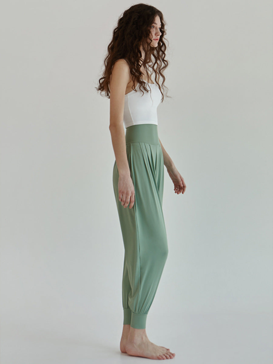 High-Waisted Women's Athletic Pants, Long Pants for Aerobics, Fitness, Dance, Loose Carrot Pants, Harem Jogger Pants for Running
