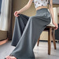 2025 Summer New High-Waisted Straight Wide-Leg Pants for Women, Stylish Versatile Slimming Floor-Length Pants Cross-Border