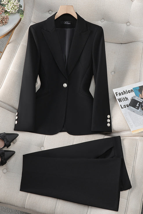 New High-Quality Tailcoat Set, Women's Business Office Jacke