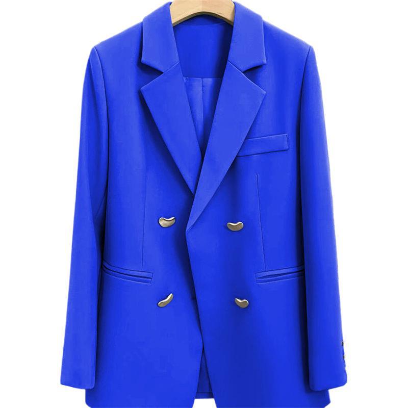 Spring New Versatile 2026 Commuter Office Lady Blazer for Women, Loose Trendy British Style Mid-Length High-End