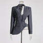 Irregular Deconstructed Blazer 2026 New Style Unique Long-Sleeve Hollow-Out High-End Waist-Cinching Blazer Jacket for Women