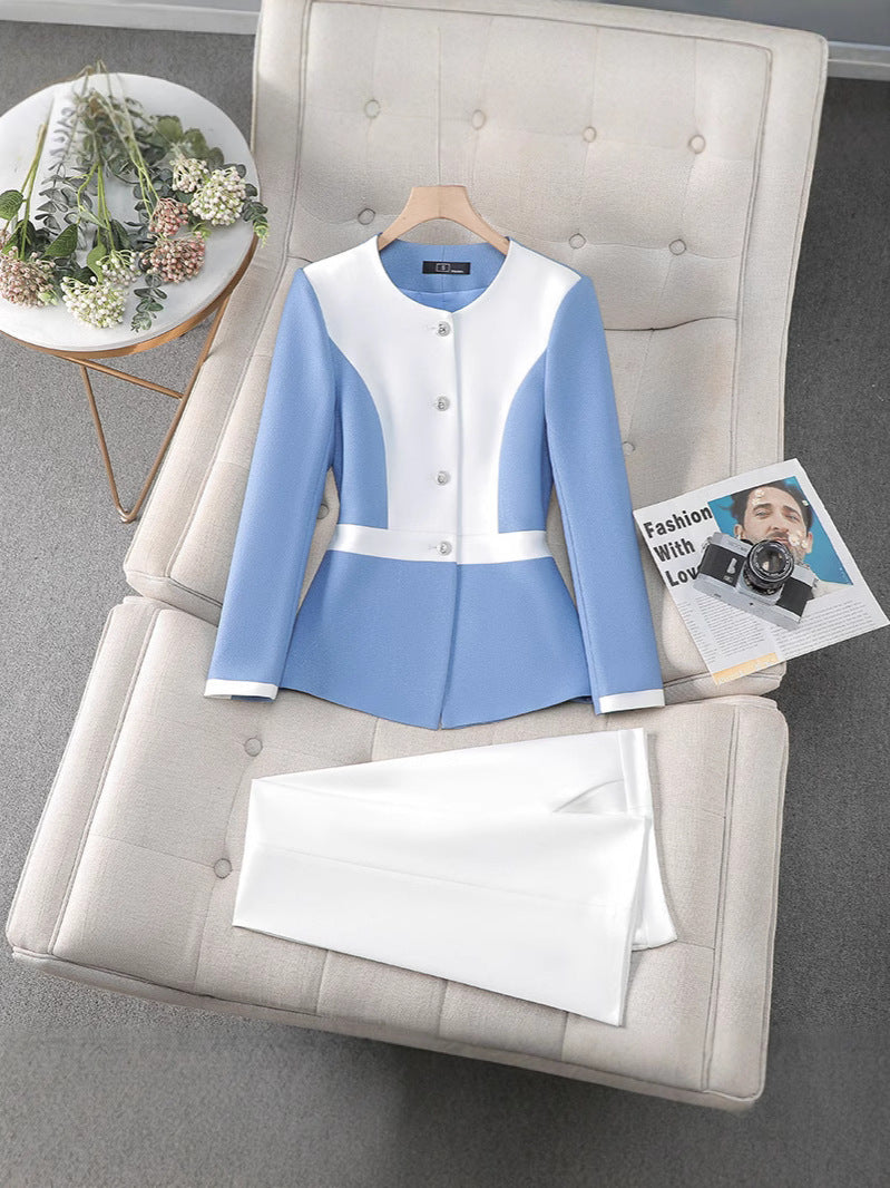 New High-Quality Tailcoat Set, Women's Business Office Jacke