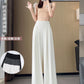 2025 Summer New High-Waisted Straight Wide-Leg Pants for Women, Stylish Versatile Slimming Floor-Length Pants Cross-Border