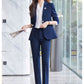 Blue Blazer for Women 2025 Spring and Autumn New Slim Fit Elegant Goddess Style Suit Professional Workwear