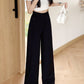 High-Waisted Suit Pants for Women, Spring and Autumn 2025 New Wide-Leg Pants, Thin Loose Casual Pants, Straight-Leg Drape Long Pants