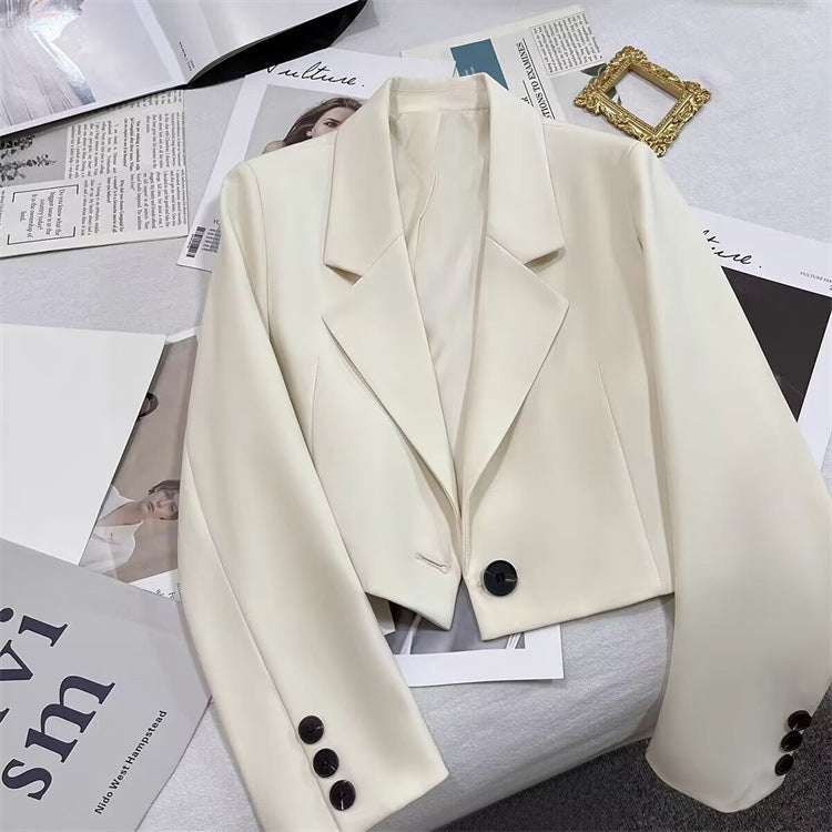 2026 New Short Blazer for Women, Spring and Autumn, Elegant Commuter Style, Office Goddess Style Blazer Top