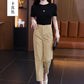 High-Waisted Casual Pants for Women, 2025 Spring and Autumn New Loose Slimming Cropped Cigarette Knife Pants for Petite Figures