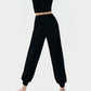 Spring New Casual Pants, Women's Sports Pants, High-Waisted, Belly-Controlling, Simple Flap Pocket Pantss, Loose Leg-Tie Yoga Pants for Women