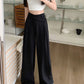 High-Waisted Suit Pants for Women, Spring and Autumn 2025 New Wide-Leg Pants, Thin Loose Casual Pants, Straight-Leg Drape Long Pants