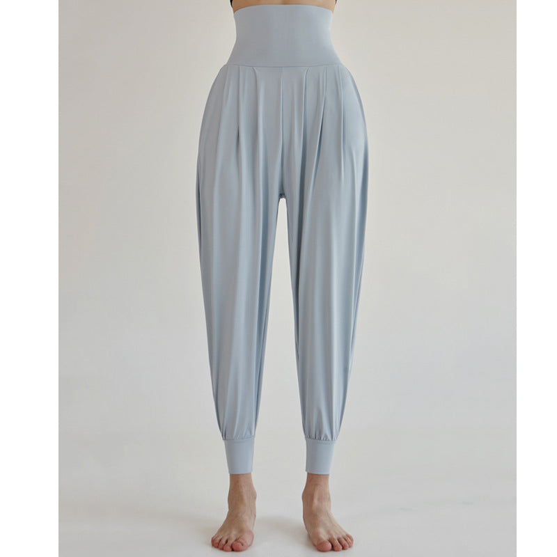 High-Waisted Women's Athletic Pants, Long Pants for Aerobics, Fitness, Dance, Loose Carrot Pants, Harem Jogger Pants for Running