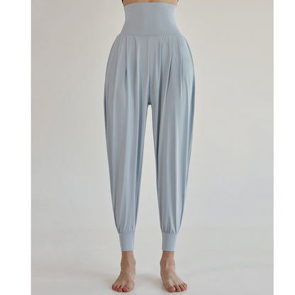 High-Waisted Women's Athletic Pants, Long Pants for Aerobics, Fitness, Dance, Loose Carrot Pants, Harem Jogger Pants for Running