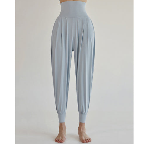 High-Waisted Women's Athletic Pants, Long Pants for Aerobics, Fitness, Dance, Loose Carrot Pants, Harem Jogger Pants for Running