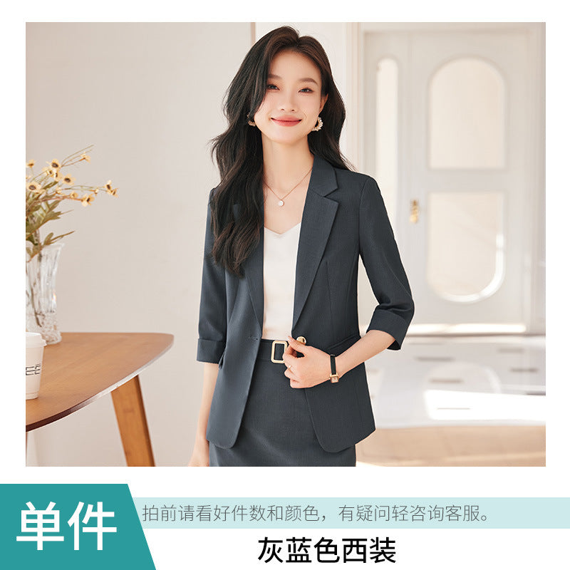 Temperament Workwear Small Suit Professional Suit Women 2024 New Spring and Summer Executive Office Suit Skirt Two-Piece Set