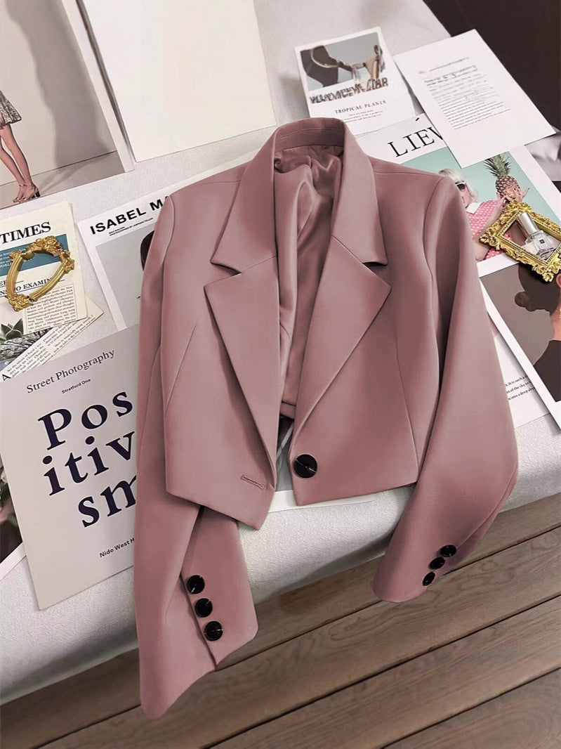 2026 New Short Blazer for Women, Spring and Autumn, Elegant Commuter Style, Office Goddess Style Blazer Top