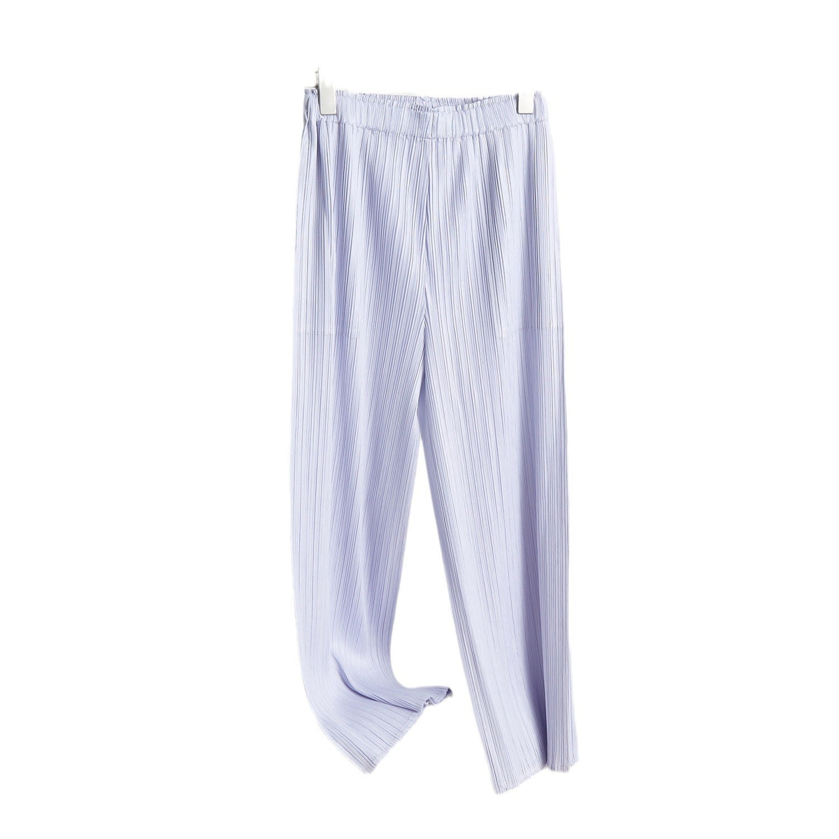 Miyake Wide-leg Pants Women's High-waist Pendant Pleated Pants Women's Loosening Waist Cropped Pants Black All-match Casual Pants