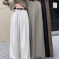 Real shot! 2024 elastic waist design sense suit pants casual pants women's wide leg pants high waist drape pants