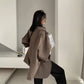 Casual Style Blazer for Women 2026 Spring and Autumn New Street Style Internet Celebrity Simple Loose Coffee-Colored Small Suit