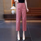 High-Waisted Casual Pants for Women, 2025 Spring and Autumn New Loose Slimming Cropped Cigarette Knife Pants for Petite Figures