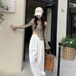 Real shot! 2024 elastic waist design sense suit pants casual pants women's wide leg pants high waist drape pants
