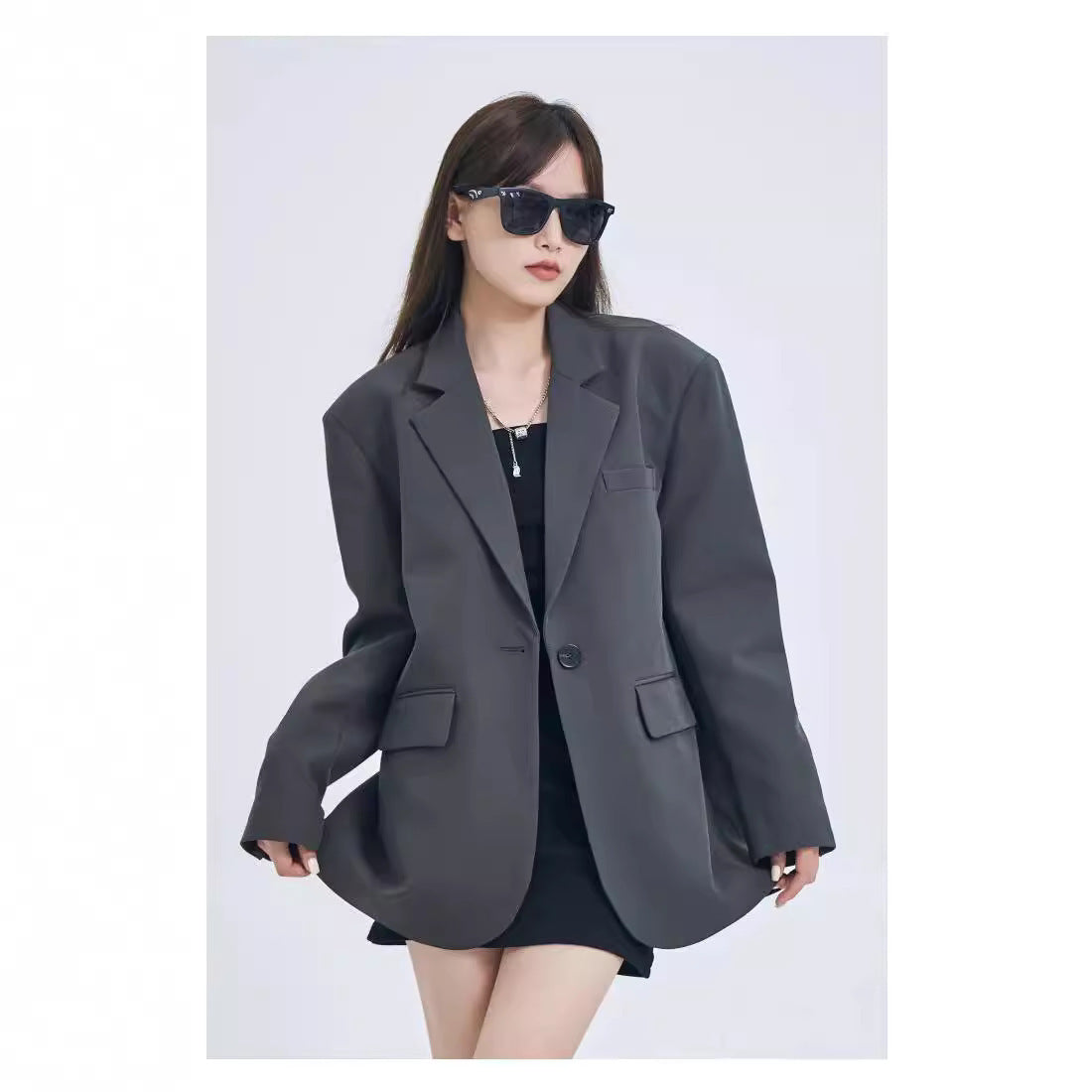 Casual Blazer for Women 2026 Autumn New Style Loose Fit Elegant Commuter Trendy Street Style Small Suit Jacket for Women