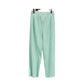 Miyake Wide-leg Pants Women's High-waist Pendant Pleated Pants Women's Loosening Waist Cropped Pants Black All-match Casual Pants