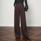 Authentic Wool Wide-Leg Pants for Women 25 New High-Waisted Slimming Tummy-Covering Straight-Leg Pants Women's Vertical Casual Pants
