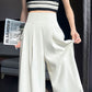 2025 Summer New High-Waisted Straight Wide-Leg Pants for Women, Stylish Versatile Slimming Floor-Length Pants Cross-Border