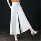Wide Leg Pants Women's Spring and Summer High Waist Loose Slimming Middle-aged Women's Pants Cropped Skirt Casual Skirt Pants