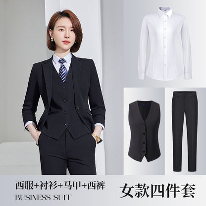 New Business Suit for Men and Women Same Style Professional Dress Jacket Dress Office Clerk Bank Work Clothes