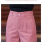 High-Waisted Casual Pants for Women, 2025 Spring and Autumn New Loose Slimming Cropped Cigarette Knife Pants for Petite Figures
