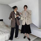 Casual Style Blazer for Women 2026 Spring and Autumn New Street Style Internet Celebrity Simple Loose Coffee-Colored Small Suit