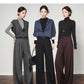 Authentic Wool Wide-Leg Pants for Women 25 New High-Waisted Slimming Tummy-Covering Straight-Leg Pants Women's Vertical Casual Pants