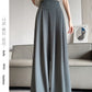 2025 Summer New High-Waisted Straight Wide-Leg Pants for Women, Stylish Versatile Slimming Floor-Length Pants Cross-Border
