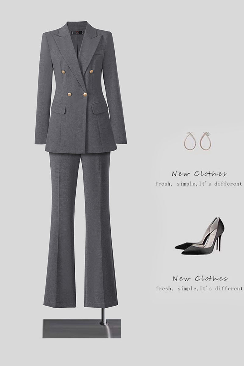 New High-Quality Tailcoat Set, Women's Business Office Jacke
