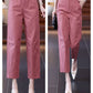 High-Waisted Casual Pants for Women, 2025 Spring and Autumn New Loose Slimming Cropped Cigarette Knife Pants for Petite Figures