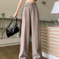 High-Waisted Suit Pants for Women, Spring and Autumn 2025 New Wide-Leg Pants, Thin Loose Casual Pants, Straight-Leg Drape Long Pants