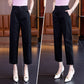 High-Waisted Casual Pants for Women, 2025 Spring and Autumn New Loose Slimming Cropped Cigarette Knife Pants for Petite Figures