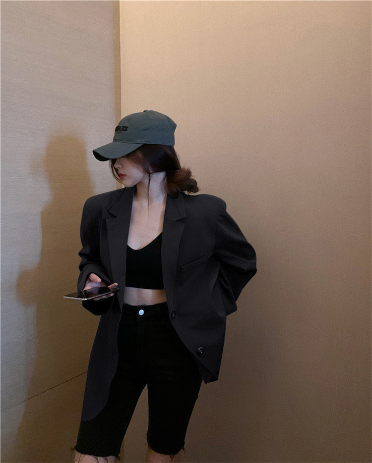 Women's Blazer 2026 Spring and Autumn New Style Small Blazer Korean Version Internet Celebrity Loose Spring and Autumn Pink Casual Suit for Women