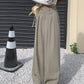 Real shot! 2024 elastic waist design sense suit pants casual pants women's wide leg pants high waist drape pants