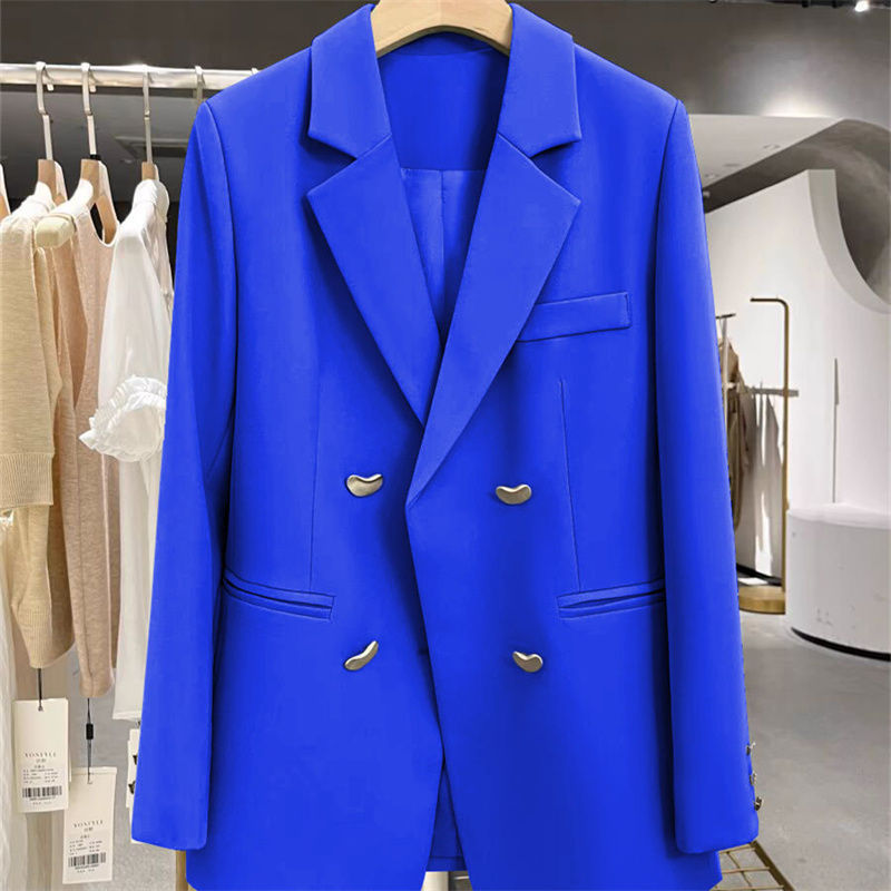 Spring New Versatile 2026 Commuter Office Lady Blazer for Women, Loose Trendy British Style Mid-Length High-End
