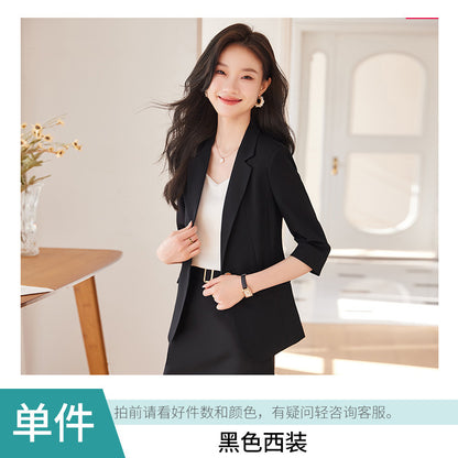 Temperament Workwear Small Suit Professional Suit Women 2024 New Spring and Summer Executive Office Suit Skirt Two-Piece Set