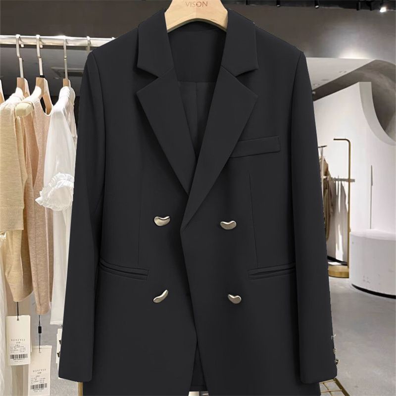 Spring New Versatile 2026 Commuter Office Lady Blazer for Women, Loose Trendy British Style Mid-Length High-End