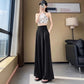 2025 Summer New High-Waisted Straight Wide-Leg Pants for Women, Stylish Versatile Slimming Floor-Length Pants Cross-Border