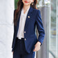 Blue Blazer for Women 2025 Spring and Autumn New Slim Fit Elegant Goddess Style Suit Professional Workwear