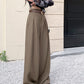 Real shot! 2024 elastic waist design sense suit pants casual pants women's wide leg pants high waist drape pants