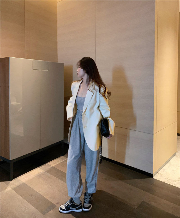 Women's Blazer 2026 Spring and Autumn New Style Small Blazer Korean Version Internet Celebrity Loose Spring and Autumn Pink Casual Suit for Women